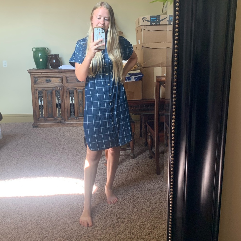Blue Plaid Dress